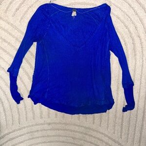 Free People Royal Blue Blouse